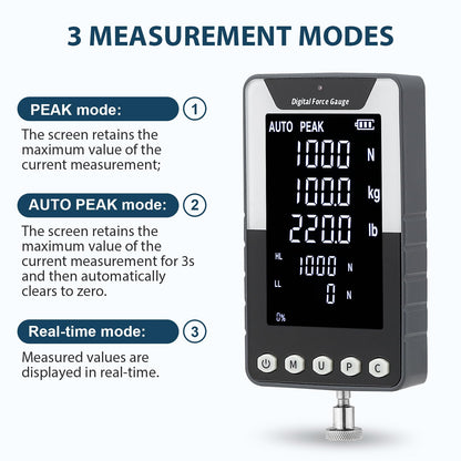 Mxmoonfree 1000N Digital Force Gauge Push Pull Meter with USB Output