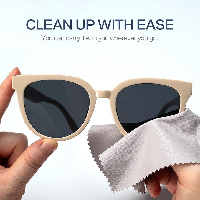 Vemiss 6 Pack Microfiber Glasses Cleaning Cloth, Wipes Lens Eyeglasses & Screens
