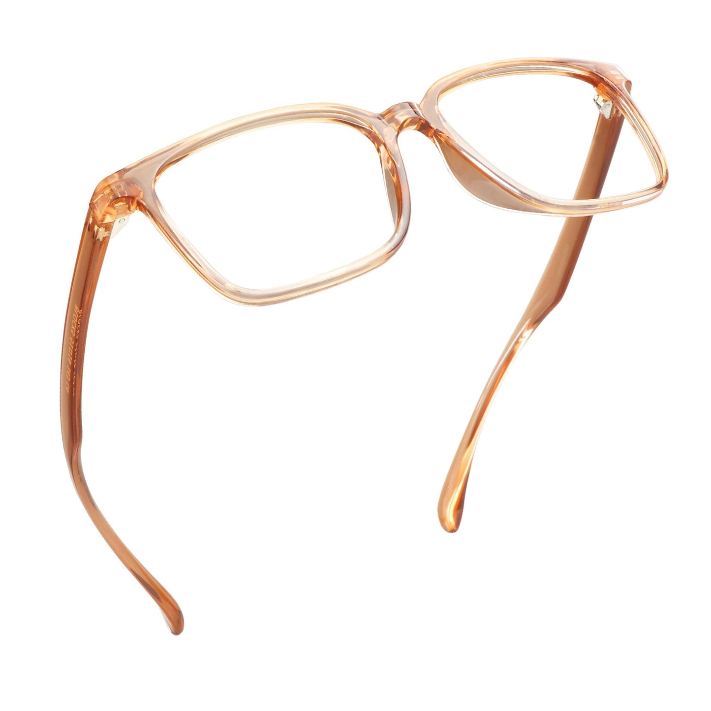 LifeArt Blue Light Blocking Glasses, Anti Eyestrain, Computer Reading Glasses, Gaming Glasses, TV Glasses for Women Men, Anti Glare (Champagne, No Magnification)