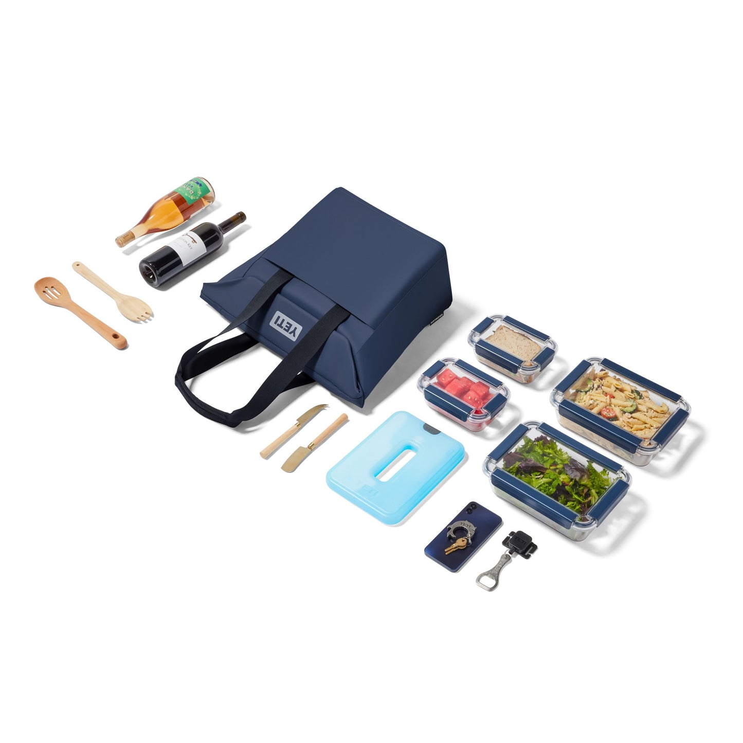 YETI Daytrip 20L Insulated Soft Cooler Tote Bag, ColdCell Flex Insulation, MagSnap Closure, External Pockets, Food Safe Lining, Classic Navy