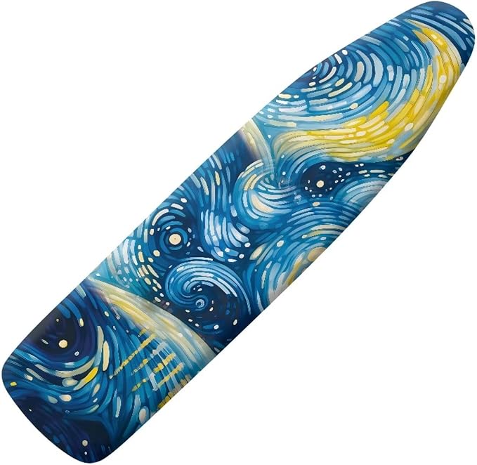 Starry Night Ironing Board Cover and Pad, Dragonfly Iron Board Cover Non-Slip