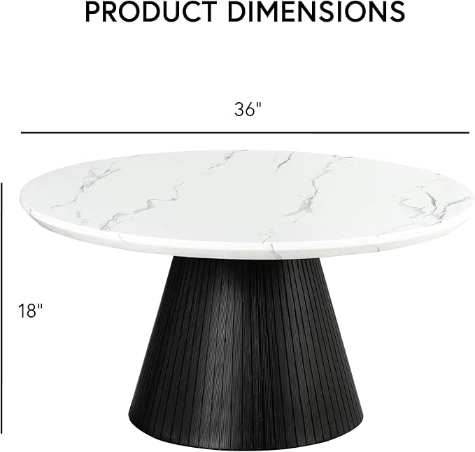 Furniture of America Coraly Modern 36-inch Round Coffee Table