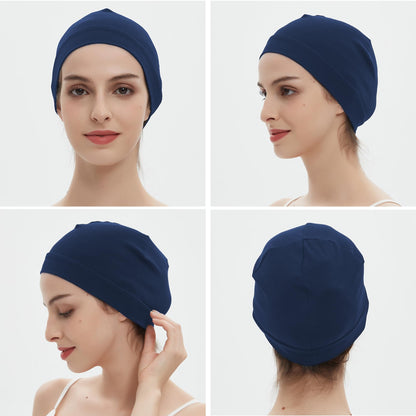 vidsel 100% Cotton Skull Caps for Men Women Breathable Night Cap Sleep Hats Soft Lightweight Running Beanie Helmet Liner