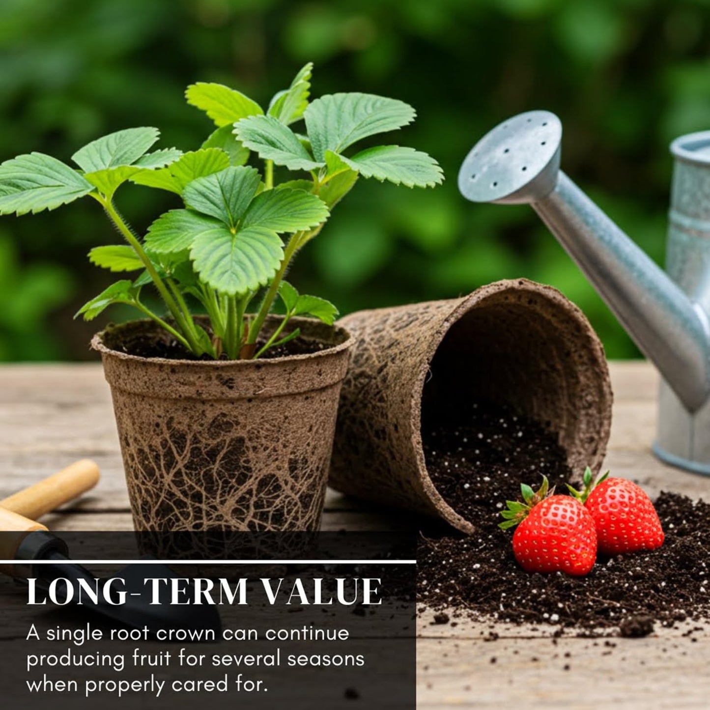 10 Sun Kissed Everbearing Strawberry Plants - Fruit Very Firm, Sweet, High Yields - 10 Live Well Rooted Plants