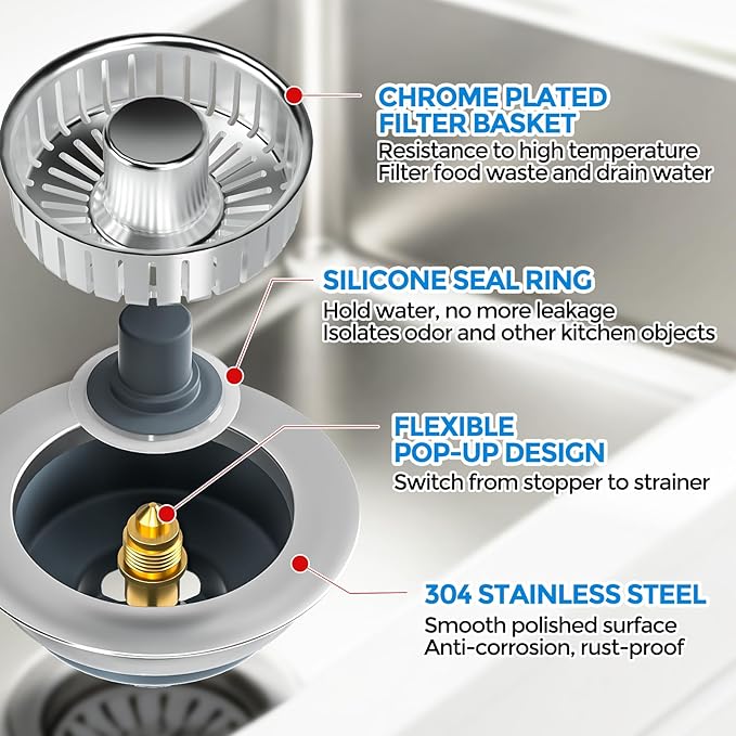 zaa Kitchen Sink Drain Strainer