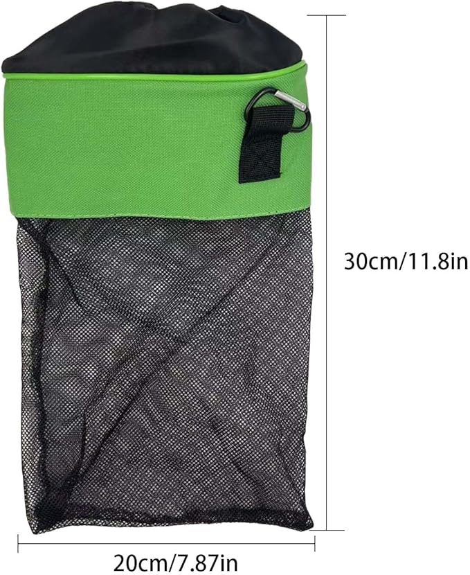 Mesh Clothespin Bag with Drawstring, Hanging Laundry Pin Storage Organizer