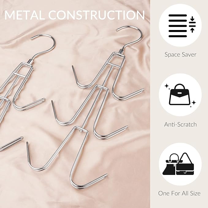 ZEDODIER Purse Organizer for Closet, 2 Pack Purse Hanger