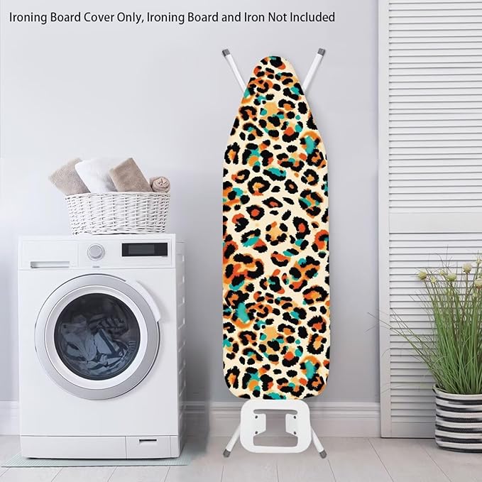 Rainbow Leopard0 Ironing Board Cover and Pad