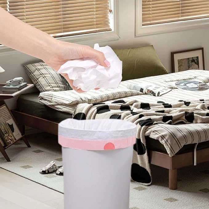 2.6 Gallon Trash Bag Drawstring, Small Garbage Bags 2.6 Gal, 1.18Mil Thickness