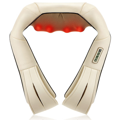 Nekteck Neck Massager for Pain Relief Deep Tissue, FSA Eligible Shiatsu Back Massager with Heating 3D Kneading Massage Pillow for Shoulder Leg Muscle, Office Home Car Use, HSA Eligible, Plug-in Use