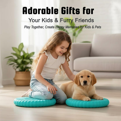 Hanstuten Wobble Cushion Core Balance Disc, Inflated Wiggle Seat Cushion to Improve Sitting Posture & Stay Focused, Non-slip Balance Pads for Physical Therapy & Core Strength(1Turquoise)