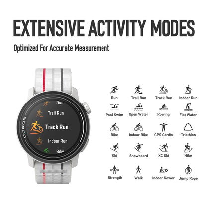COROS PACE 3 GPS Sport Watch, Lightweight Running Watch, 17-Day Battery Life, Accurate GPS, Heart Rate Monitor, Navigation, Sleep Tracking, Training Plan, Run, Bike, and Ski (Black Silicone)