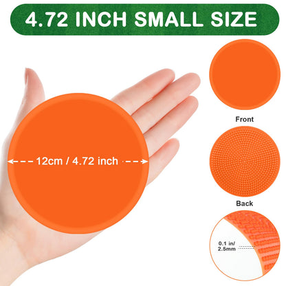 TuXHui Poly Spots Spot Markers for Gym Floor 4.72inch 24 Pcs Non-Slip Rubber Floor Dots Round Agility Markers Flat Cones for Sports Soccer Basketball PE Training, Dance, Classroom