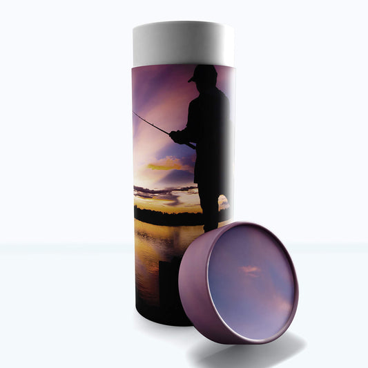Gone Fishing Men's Scattering Tubes for Human Ashes TSA Approved Scattering Urn and Eco-Friendly Biodegradable Urns for Human Ashes & Biodegradable Urn for Burial at Sea