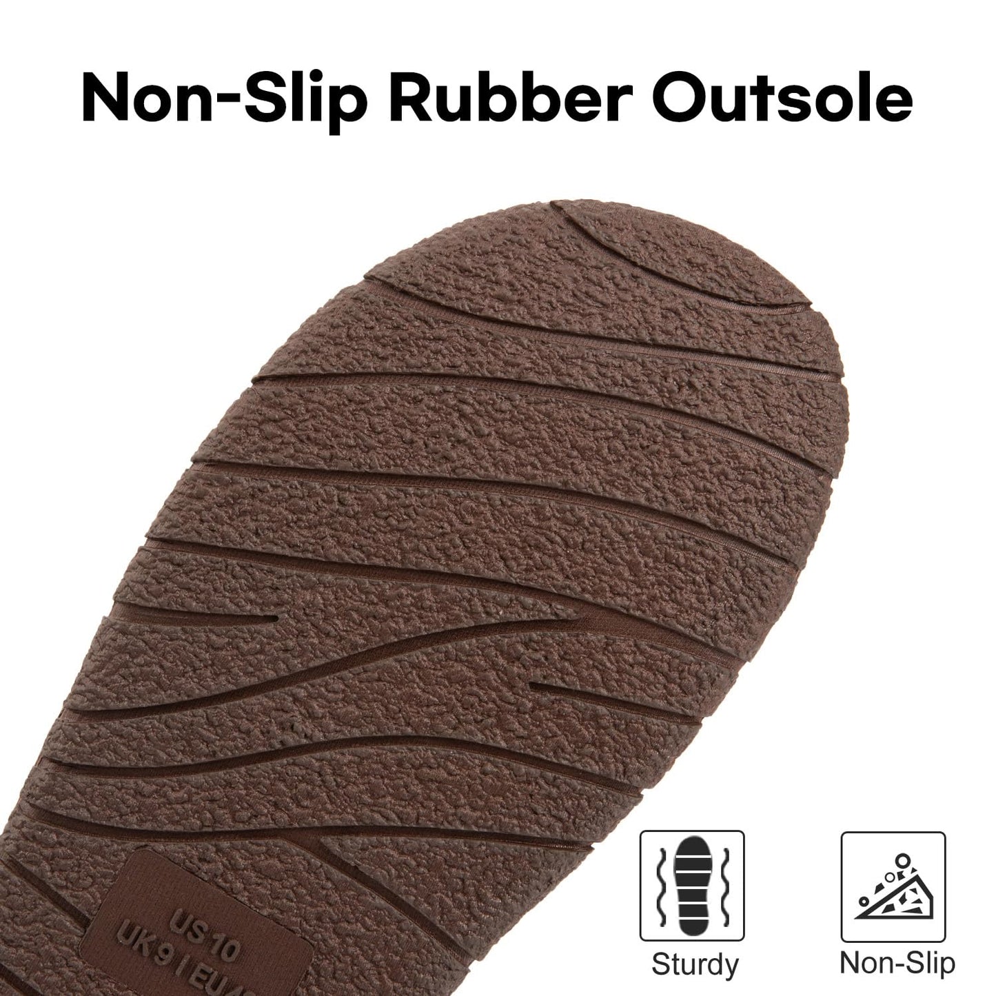 LongBay Men's Outdoor Slippers Memory Foam Camping shoes Nylon Non-Slip Indoor Outdoor Grey, 9