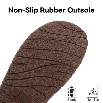 LongBay Men's Outdoor Slippers Memory Foam Camping shoes Nylon Non-Slip Indoor Outdoor Grey, 9