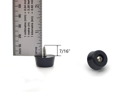 Rubber Feet for Cutting Board with Stainless Screws, 12 Pieces Non Slip Rubber Bumper Feet for Electronics 13/16" W x 3/8" H