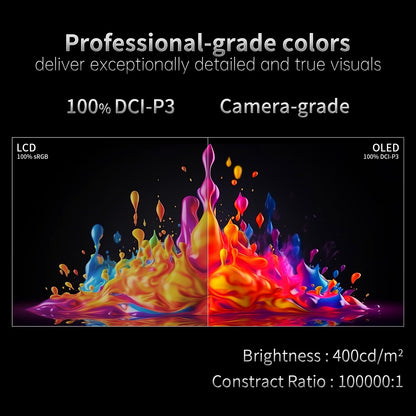 INNOCN 15.6" Portable Monitor OLED Touch Second Screen for Photo Editing with 4K, 100% DCI-P3, 100000:1, 10Bits, USB C External Monitor for Laptop,PC, Phone,Consoles, Brown, PU15 Pre C6