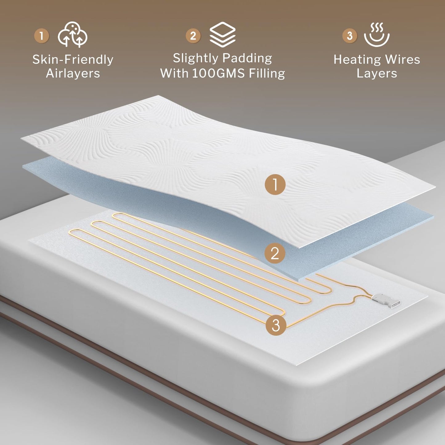 King Size Electric Heated Mattress Pad - Bed Warmer with Memory & Preheat Functions, 12 Heat Settings Dual Control for 1-12 Hours Auto Off, Lighted Button