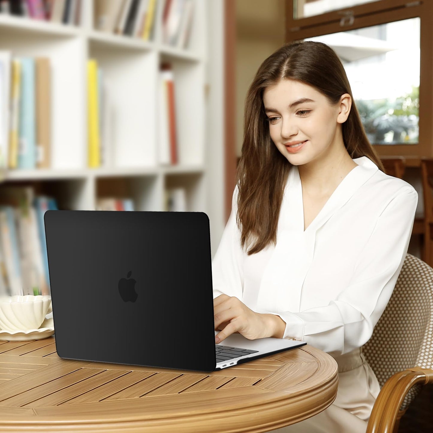 MOSISO Compatible with MacBook Air 13 inch Case M1 A2337 A2179 A1932, Protective Hard Shell Cover Compatible for MacBook Air M1 Case 13.3 inch 2021 2020 2019 2018 Retina Touch ID, Black