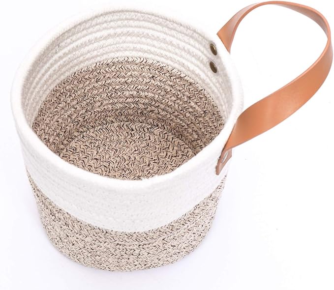2pack Small Hanging Basket-Cotton Rope Wall Basket