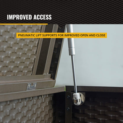 Arrow 4' x 2' x 2' Spacemaker Espresso 134 Gallon Hot-Dipped Galvanized Steel Storage Deck Box