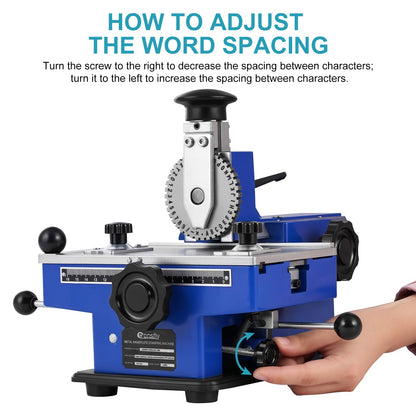 Consfly Metal Nameplate Stamping Machine Semi-Automatic Embosser Label Printing Marking Machine Dog Tag Printer (3mm Character Wheel)