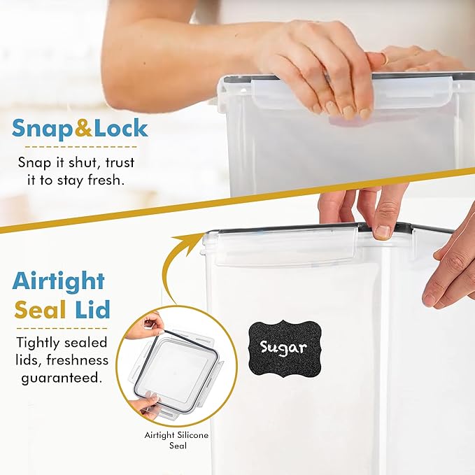 Shazo 2 PC Extra Large Bulk Food Storage Containers