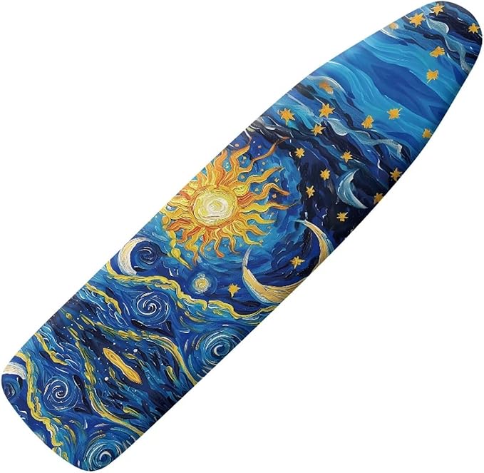 Moon Print Ironing Board Cover and Pad Washable Thick Padding Heavy Duty Iron