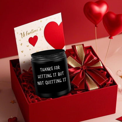 Homsolver Romantic Valentine Gifts for Men, Wedding Anniversary Christmas Valentines Day Gift for Him Boyfriend Husband-Thanks for Hitting It But Not Quitting It-Sandalwood Scented