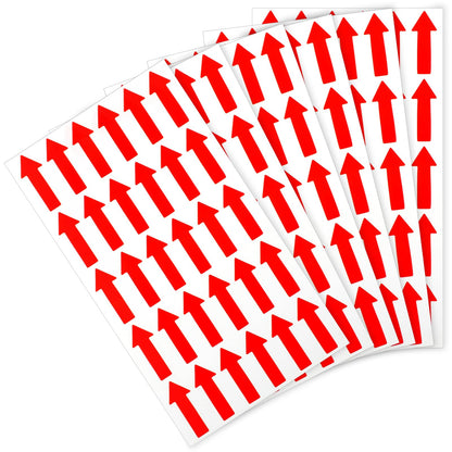 180Pcs Small Arrow Stickers 1.2 Inch Red Arrows Sticker Red Arrow Labels Direction Arroww Stickers Small Adhesive Arrows for Tax Forms, 6 Sheets, 30pcs/Sheet