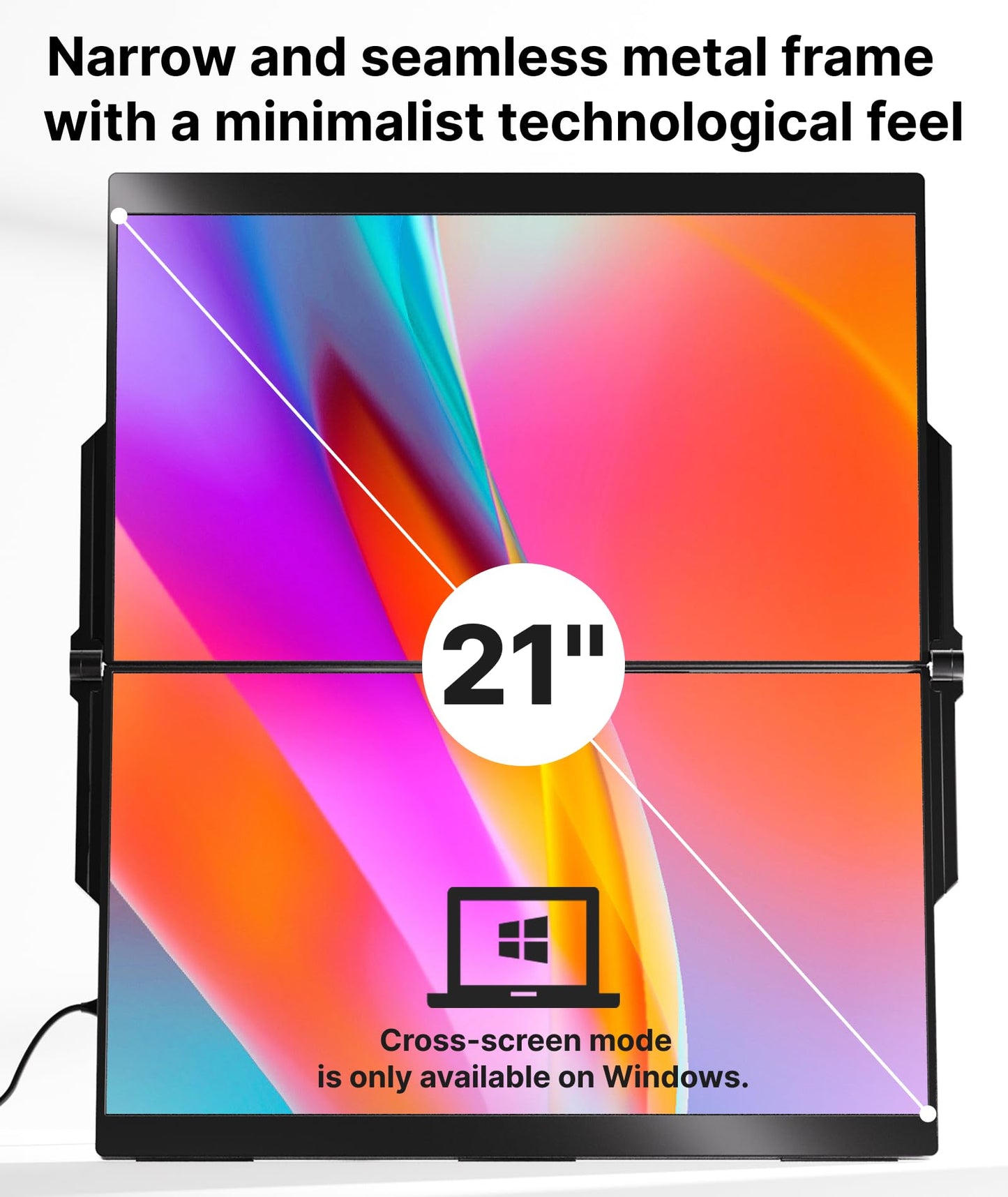 Ingnok Portable Monitor, 18.5 Inch FHD 1080P 100% sRGB Laptop Screen Extender USB C HDMI Portable Gaming Monitor w/Smart Cover & Speakers, External Monitor for Laptop Mac PC