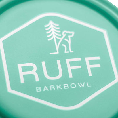 Ruff Products BarkBowl (800ml) - Collapsible Dog Bowl (Tiffany Blue) Premium Quality, Platinum-Cured Food Grade Silicone, No Plastic Rim, Food Safe, Large Travel Bowl