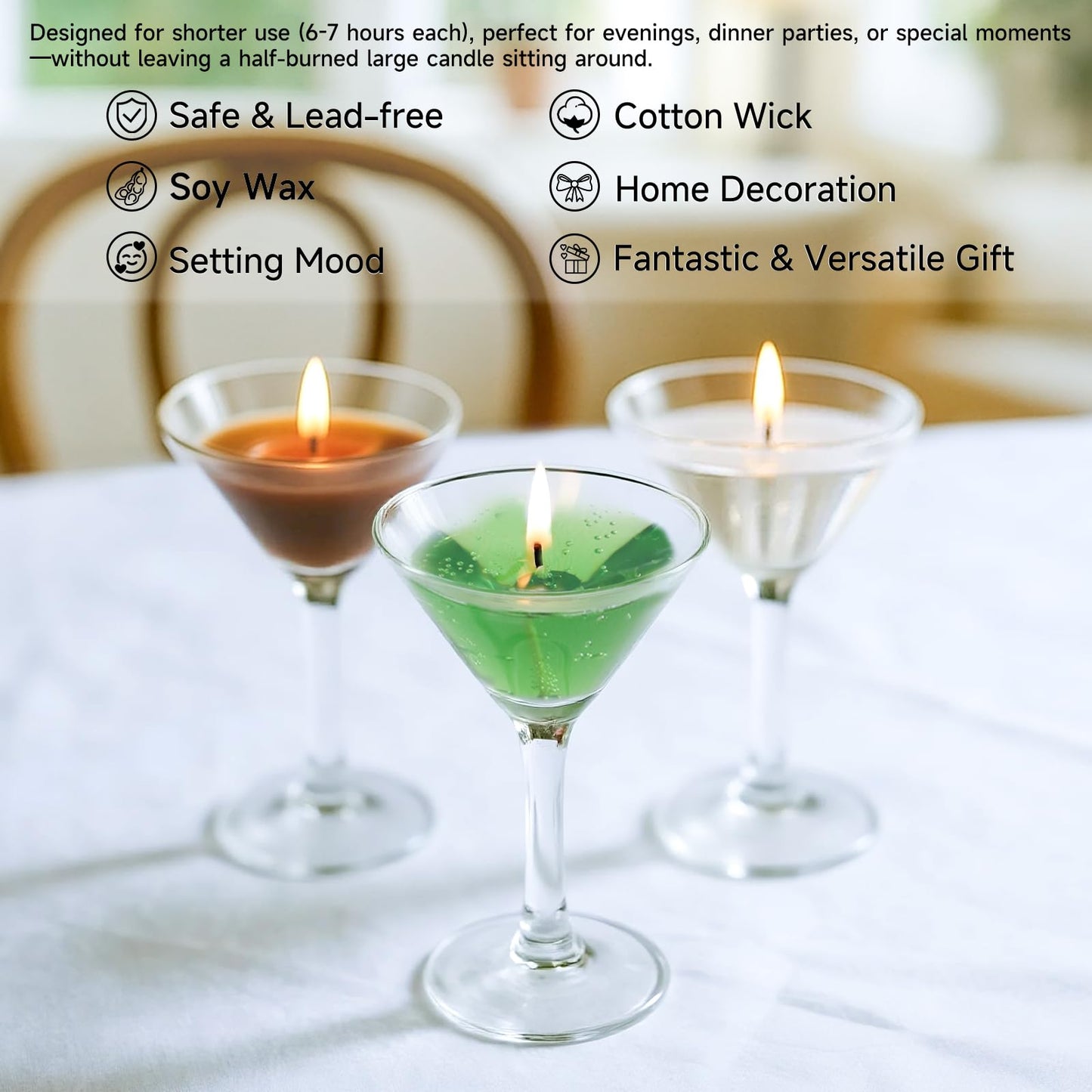 KOIMYSA 3-Pack Mini Espresso Martini Scented Candle Set, Unique Aromatherapy Candles Gifts for Women Men Wife Friends Coffee Lover, Bar Cart Home Décor