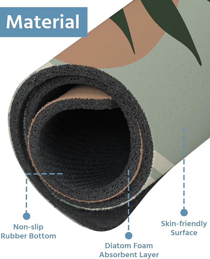 Patterned Sink Faucet Mat Kitchen Splash Guard Super Absorbent Drying Mat