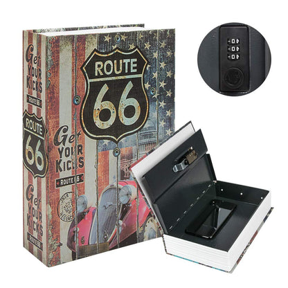 KYODOLED Hidden Metal Lock Box,Diversion Book Safe with Combination Lock,Money Hiding Box,Collection Box,9.5" x 6.2" x 2 .2",USA