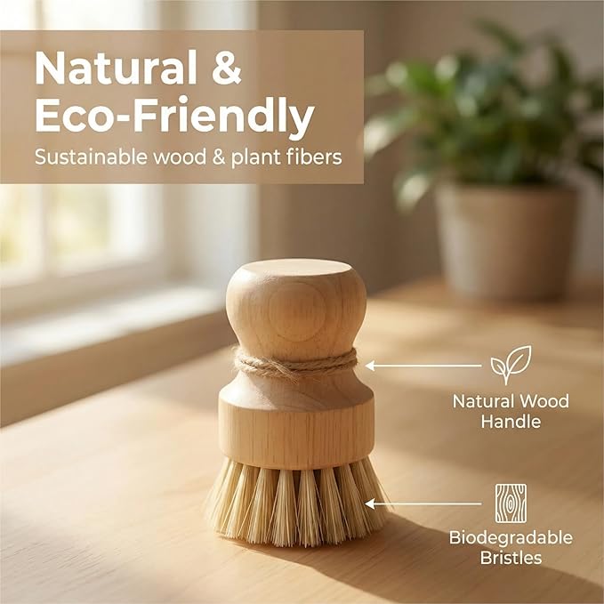 Wooden Dish Scrub Brush