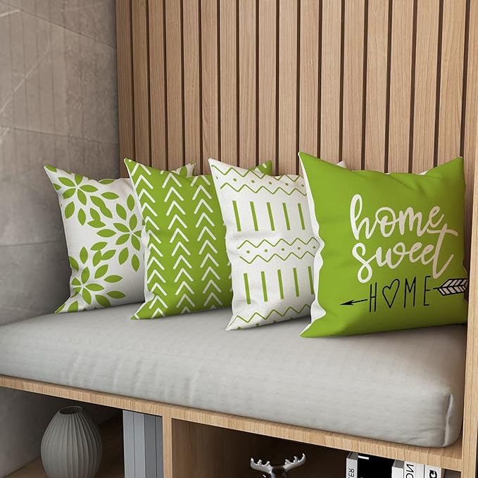 YCOLL Pillow Covers 16x16 Set of 4, Modern Sofa Throw Pillow Cover, Decorative