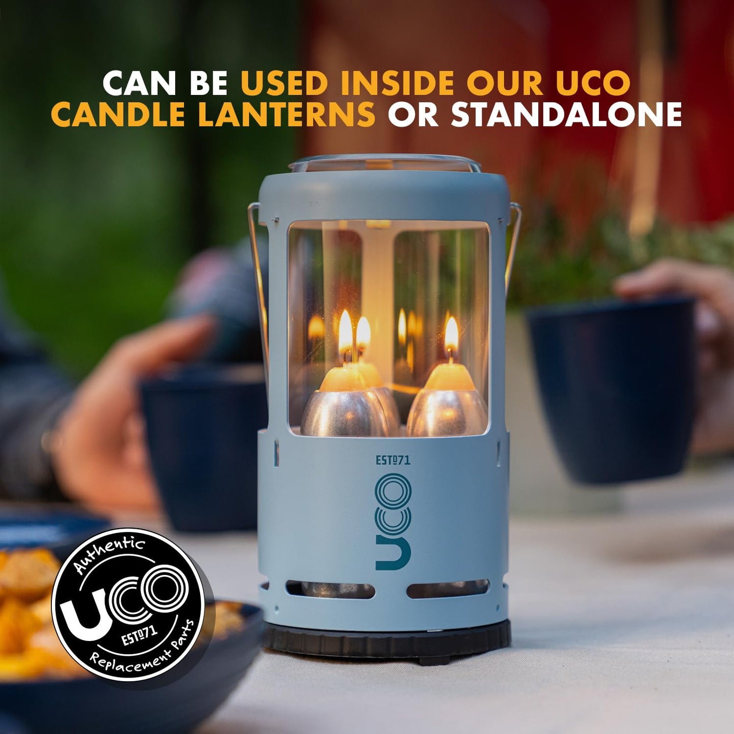 UCO 18-Hour Natural Beeswax Long-Burning Candles for UCO Candle Lanterns and Emergency Preparedness, 20-Pack