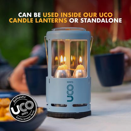 UCO 18-Hour Natural Beeswax Long-Burning Candles for UCO Candle Lanterns and Emergency Preparedness, 20-Pack