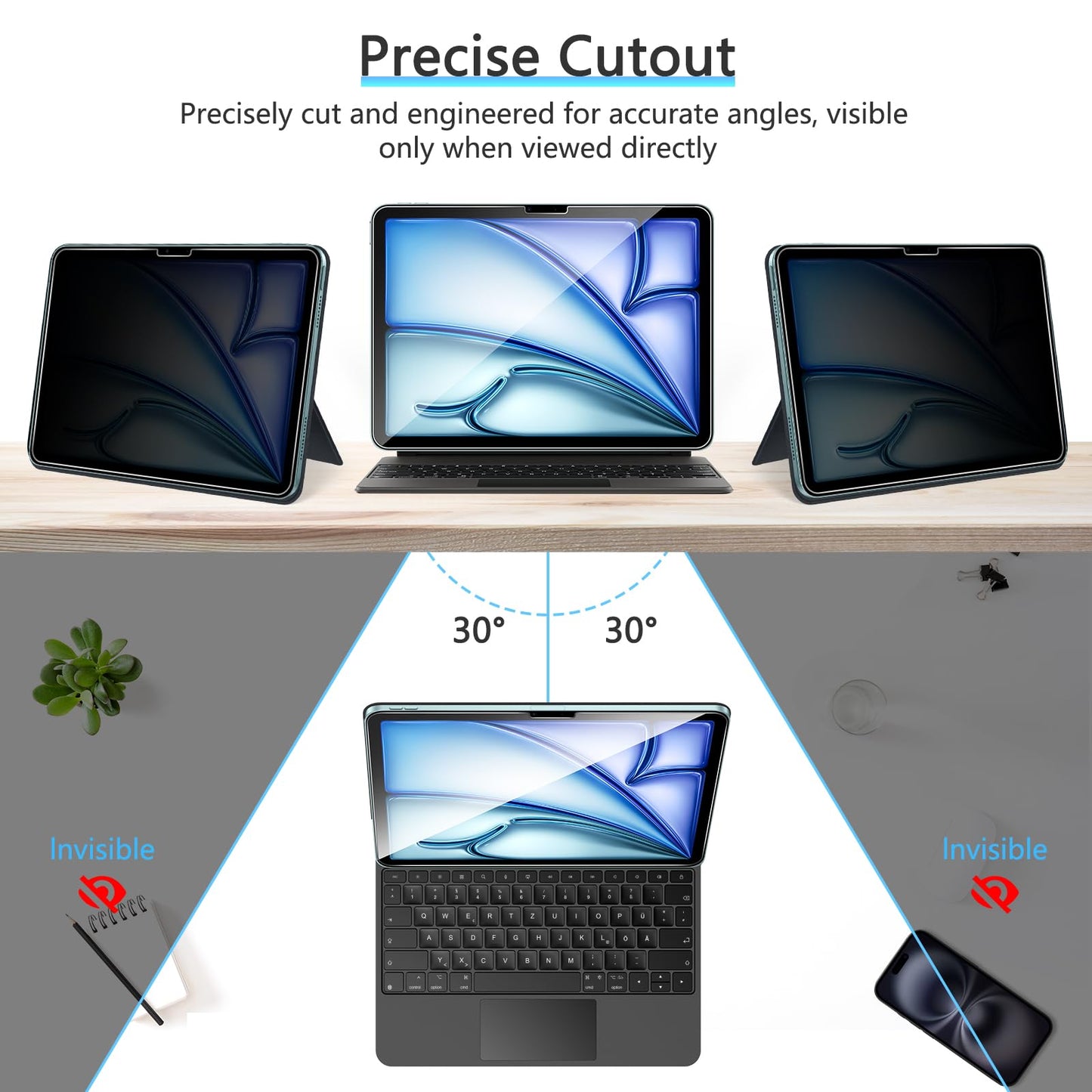 OMOTON Screen Protector for iPad Air 5th 4th Generation (Air 5/4, 10.9 Inch, 2022/2020) iPad Pro 11 Inch (2022/2021/2020/2019) Tablet - Tempered Glass, Case Friendly, Apple Pencil Compatible, 2 Pack