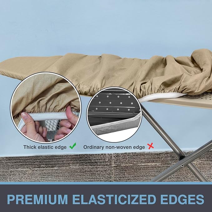 Ironing Board Cover and Pad, Standard Size 15x54, Thick Padding, Elastic Edge