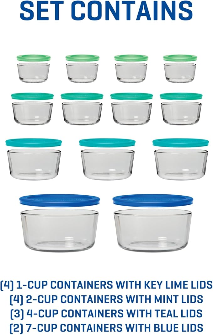 Anchor Hocking 26 Piece Glass Storage Containers