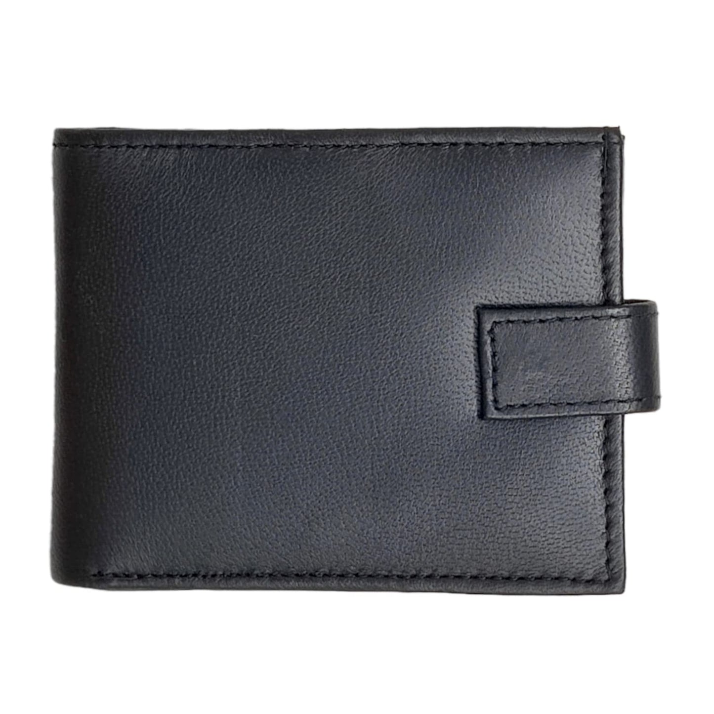 RAS WALLETS | RFID Blocking Gents Wallet, Credit Card Holder & Money Organisers for Men with ID Window & Side Zip Coin Pocket #44 (Black)