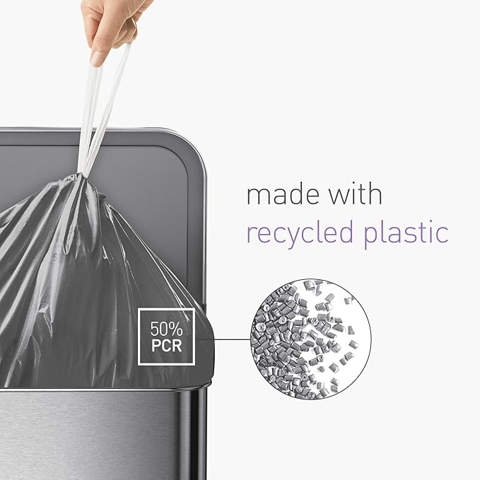 simplehuman Code J 200 Count, Genuine Odorsorb Custom Fit Liners, Drawstring