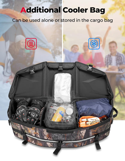 KEMIMOTO Upgraded ATV Cargo Bag, 50L ATV Front/Rear Rack Toolbox Trunk Cooler Bag Compatible with Can-am X3, Outlander Renegade 500 800 570 850 650 1000 MAX 500 (Camo)