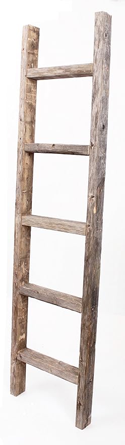 BARNWOODUSA Rustic Decorative Ladder