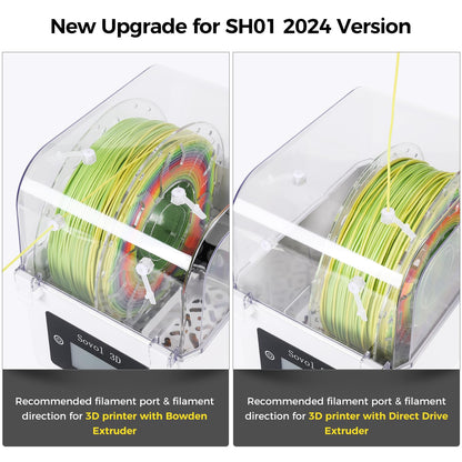 3D Printer Filament Dryer, Sovol SH01 Filament Dehydrator Spool Holder, Dry Box for Keeping Filament Dry During 3D Printing, Compatible with 1.75mm, 2.85mm PLA PETG TPU ABS Material