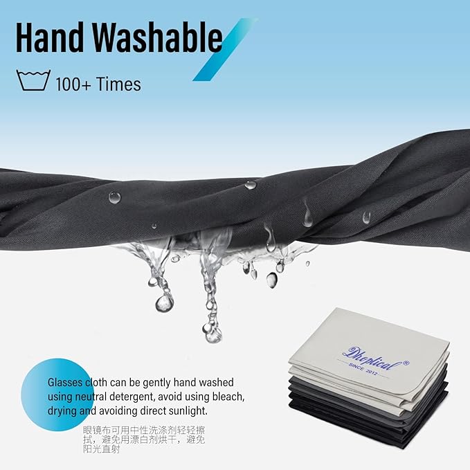 Microfiber Cleaning Cloths, 6 Pack 8x8 Inch Large Glasses Cloth, Cleaning Cloth