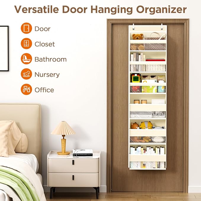 Over The Door Organizer, 6 Shelf Door Hanging Organizers